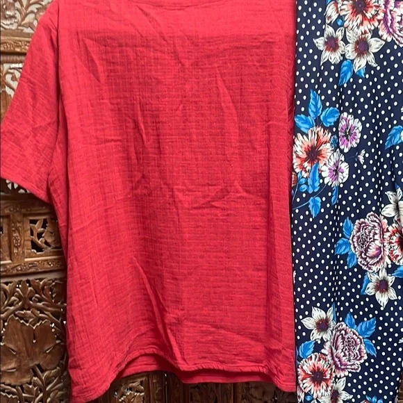 Blue Floral Ankle Cropped Pants - Picture 8 of 9